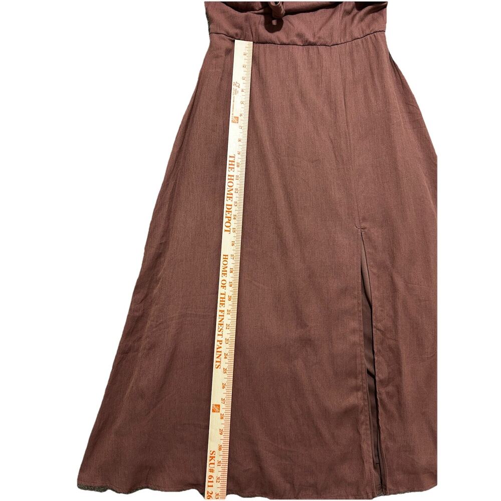 NEW Altar'd State | Wrenlee‎ Bow Tie Midi Dress | Women's L | Brown - Picture 6 of 13